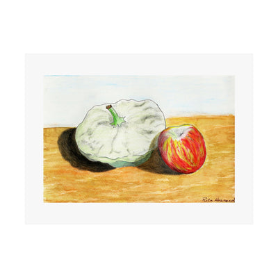 "White Squash and Apple" poster by Rita Howard