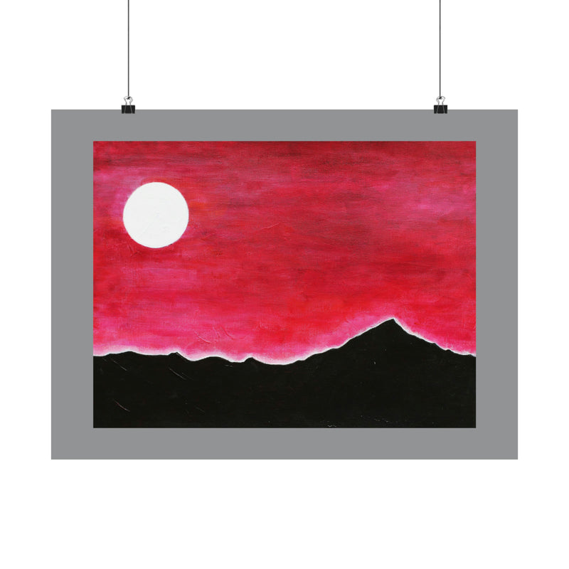 "Moon and Mountains" poster by Rita Howard