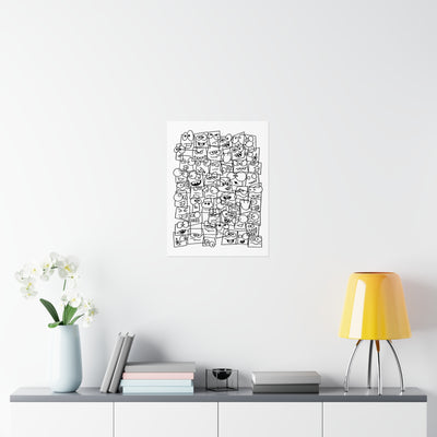 "My Rectangle Friends" Print by aaronjhill