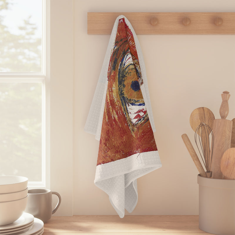"Collagraph Eye" Tea Towel by Leigh Legler