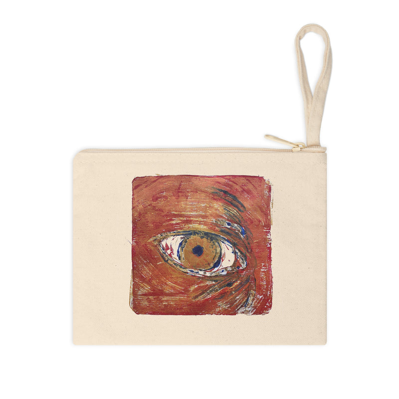 "Collagraph Eye" Zipper Pouch by Leigh Legler