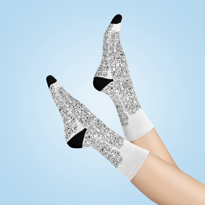 Patterned Crew Socks