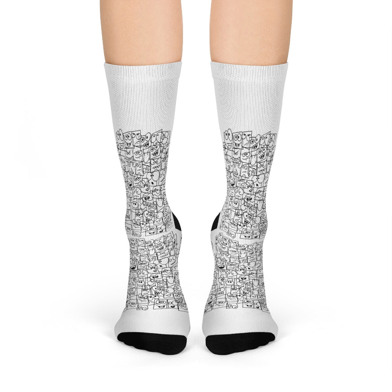 Patterned Crew Socks