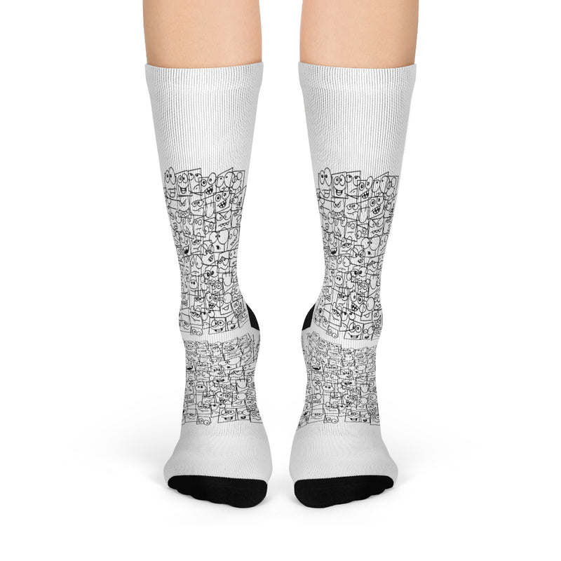 Patterned Crew Socks