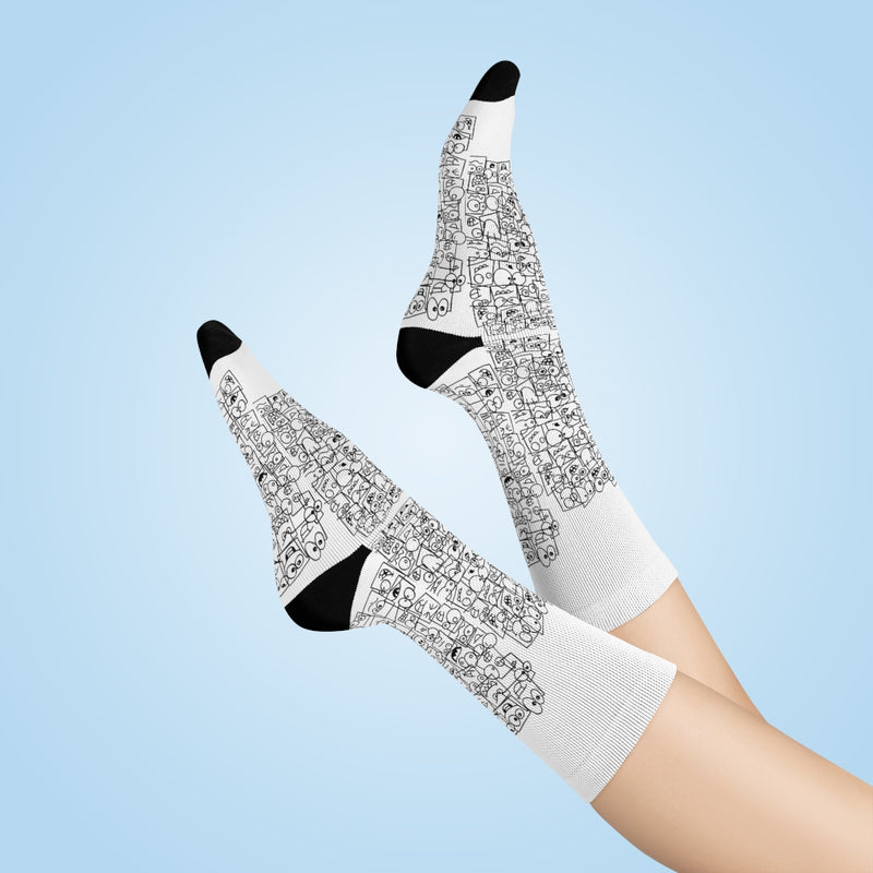 Patterned Crew Socks