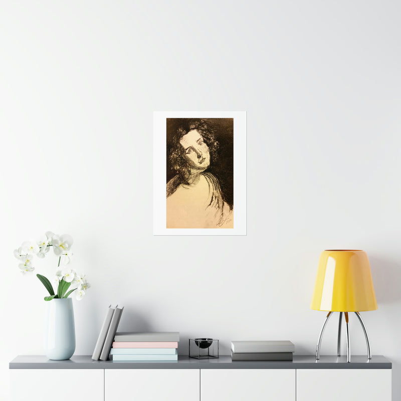 "Study of a Woman" Print by B.